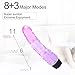 Vibrator Dildo Jelly Multi Speed Unisex Adult Sex Toy for Men Women Sexual Stimulation Pleasure Performance(Purple)
