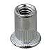 BQLZR Carbon Steel M6 Threaded Flat Head Rivet Nut 6mm Pack of 25