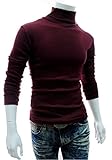 AKENA Men's Casual Turtleneck Shirt Pullover Slim Fit Long Sleeve Tops T-shirt