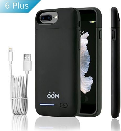iPhone 6 Plus Battery Charger Case With Free MFI Lightning Cable Included, OOM Slim Extended Battery Case Charger for iPhone 6 Plus (5.5 inch) 4200mAh (Black)
