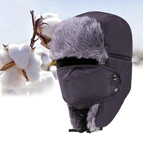 iClosam Unisex Wintermütze Fliegermütze Fellmütze Trappermütze Pilotenmütze Fellmütze mit windundurchlässiges… – Bild 3