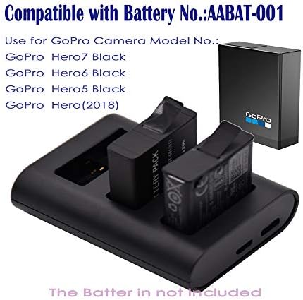 Amazon Com 3 Channel Usb Battery Quick Charger With Type C Cord For Gopro Gopro Hero8 Hero7black Hero6 Hero5 Black Hero 18 Rechargeable Battery Charger Electronics