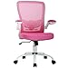 Office Chair Desk Chair Computer Chair Back Support Modern Executive Mesh Chair with Adjustable Armrest Rolling Swivel Chair for Home&Office, Pink