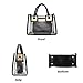 Clear Crossbody Handbags, OURBAG Fashion Women's Waterproof Clear Handbag Top Handle Shoulder Bag Transparent Purse Black