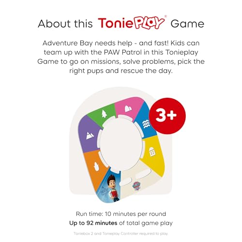 TONIES Sky Blue Toniebox 2 Play Set with PAW Patrol Chase Tonie, Tonieplay Game, Tonieplay Controller