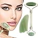 Anti-Aging Jade Roller for Face & Neck + Gua Sha Stone Gift Set – Himalayan Jade Facial Massage Roller Brightens & Evens Skin, Fights Wrinkles – 2 Jade Rollers in 1 for Firmer,Younger Looking Skin