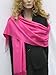 Cashmere Pashmina Group: Solid Pashmina Shawl, Scarf, Wrap & Stole(Regular size) Hot Pink