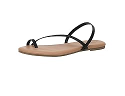 CUSHIONAIRE Women's Catalina toe ring Sandal with