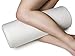 Back Pain Relief Bolster Pillow - Half Moon Knee Pillow for Side, Back, Stomach Sleepers - Semi Roll Round Lumbar Leg Wedge - Reduce Neck Spine Back Hip Ankle Stress - Organic Cotton Cover - Size M