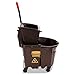 Rubbermaid Commercial Products WaveBrake 2.0 35 QT Side-Press Mop Bucket and Wringer, Brown (FG758088BRN)