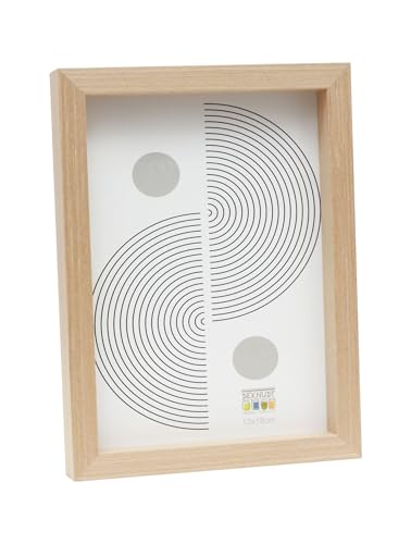 Deknudt Frames - Cadre photo - finition bois couleur bois clair - épuré - bois FSC Mix - pour format 13x18 cm - accrocher ou poser