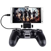 SUNKY PS4 Slim Pro Controller Android Phone Clip, 180 Degree Gaming Holder Mount Stand Bracket for Playstation 4 Slim Pro Dualshock Console - 6 inch Samsung Galaxy S8 Plus S7 S6 Edge Plus Note 8 5