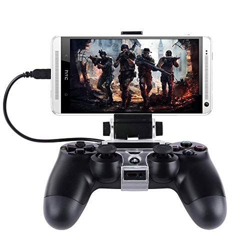 SUNKY PS4 Slim Pro Controller Android Phone Clip, 180 Degree Gaming Holder Mount Stand Bracket for Playstation 4 Slim Pro Dualshock Console - 6 inch Samsung Galaxy S8 Plus S7 S6 Edge Plus Note 8 5 (Best Cheap Android Phone For Gaming)