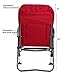 Timber Ridge Folding Heavy Duty with Adjustable Reclining Padded Back and Legs Supports 300lbs for Fishing and Garden, Lava