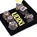 UDIXI Polyhedral DND Dice Sets Shimmer Gold Foil Dice for Dungeons and Dragons Pathfinder RPG MTG Table Gaming Dice - Gray