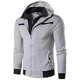 Toimothcn Men's Casual Double Zipper Thermal Warm