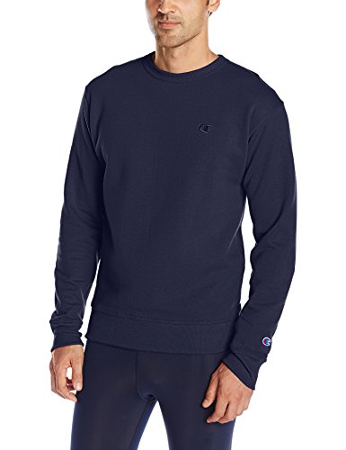 Champion Men's Powerblend Pullover Sweatshirt, Navy, Small