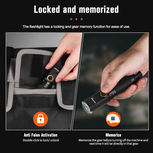 NICRON L71 Tactical Flashlights High Lumens, Type-C Rechargeable Magnetic Flashlight 90 Degree Working Light, IP65 Waterproof 1800 Lunmens LED Flashlights for Camping Outdoor Emergency, 8 Models