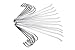 J.S. Hanger Open Ended Anti-rust Metal Pants Hangers with Non-slip Rubber Coating, 20-Pack