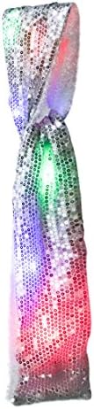LED Sequin Scarf, DAXIN DX Light up Flashing Scarf for Women Men