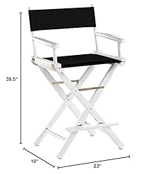 Casual Home 24" Director's Chair White Frame with