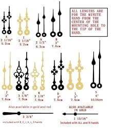 Clock Movement Mechanism, Choose Your Hands and