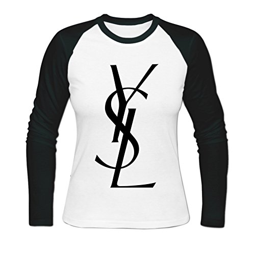 Womens Yves Saint Laurent Long Baseball Cotton Shirt S White