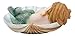 Ebros Under The Sea Baby Mermaid Sleeping On Oyster Shell Figurine Iridescent Green Tailed Mermaid Baby Sculpture