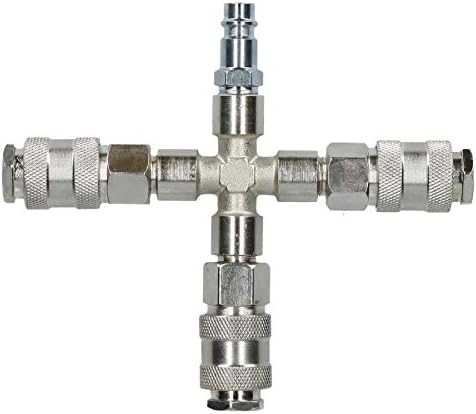 Airline T Piece Cross Type 4 Way Euro Quick Release Fittings for Compressors