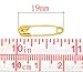 Bezall Small Safety Pins Gold Bulk for Clothes Quilting Sewing Fastening Garment Hang Tags Jewelry Making, 19mm Metal (1000Pcs)