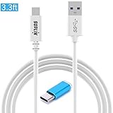 Suplik® Hi-speed Thick 3.3ft USB 3.0 Type A to C Charging Charger Data Cable for New MacBook,Pixel,LG G5,Nexus 5X 6P,USB Car Charger, + USB-C to Micro USB OTG Adapter (White)