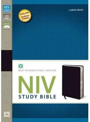 By Zondervan Bibles ( Author ) [ Study Bible-NIV-Large Print By Sep-2011 Bonded Leather