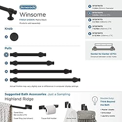 Amerock | Cabinet Pull | Matte Black | 3-3/4 inch