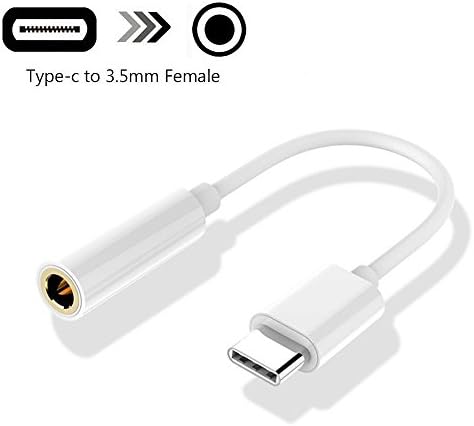 USB C to 3.5mm Headphone Jack Cable Adapter, BLUELEC Type C 3.1 Male Port to 3.5 mm Female Stereo Audio Headphone Aux Connector for Motorola Moto Z, LeEco Le 2/Max 2, Not Fit for HTC/PIXEL 2XL (White)