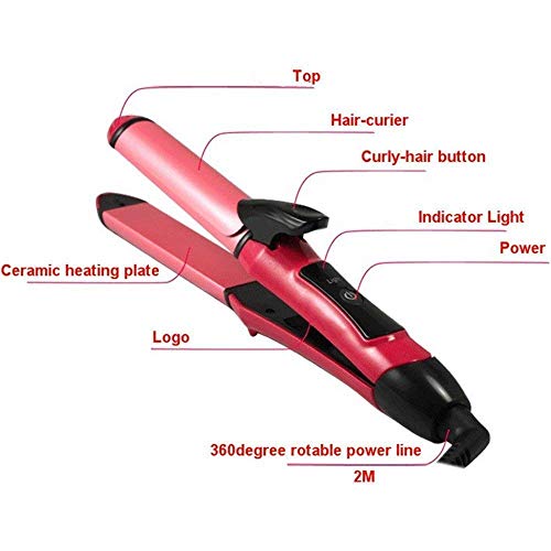 TECHICON 2 In 1 Hair Straightener And Curler For Women With Ceramic Plate | Hair Straightener And Curler Combo (Pink) 7 TECHICON 2 In 1 Hair Straightener And Curler For Women With Ceramic Plate | Hair Straightener And Curler Combo (Pink) - Image 7