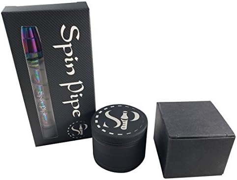 Twisty Grinder Kit - Comes with 2 PYREX Glass bottles, 4x O-Rings, 3x Rubber Caps, 1x Small Cleaning Brush,1x Big Cleaning Brush For Tobacco, Dry Herbs,Tea, Herb Leaves And Spices (Rainbow)