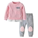 Newborn Baby Boys Girls Clothes Long Sleeve T-Shirt Tops Pants Outfit Set