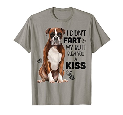 Boxer dog shirtFunny Dog Mom/Dad Gift T-Shirt - Grey, Unisex-Adult, Short Sleeve, Classic Fit, SmallOEKO-TEX STANDARD 100
