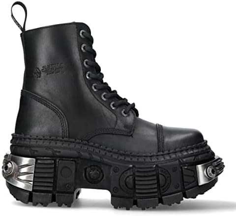 Amazon.com | New Rock Boots WALL106-S10 Mens Metallic Black