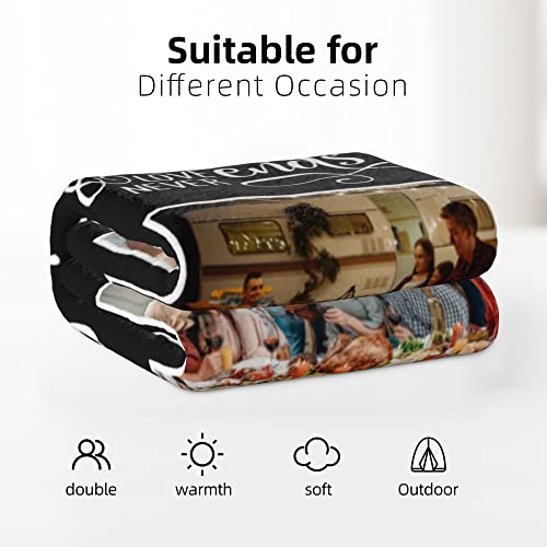 Custom Family Photo Blanket Personalized Family Blankets with Pictures Upload Customized Throw Blanket Customizable Gifts for Parents Adults 50