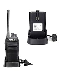 Retevis RT21 Radio de dos vías recargable de 2 vías de radio UHF FRS 16 CH VOX Scrambler de seguridad de emergencia de largo alcance Walkie Talkies con auricular de servicio secreto (10 unidades)