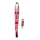 Urban Streetwear Lanyard Supreme Lanyard Red- Latest Fashion Design Neck Strap Keychain Holder Ring Style for Keys Phones Bags Accessories (Red)
