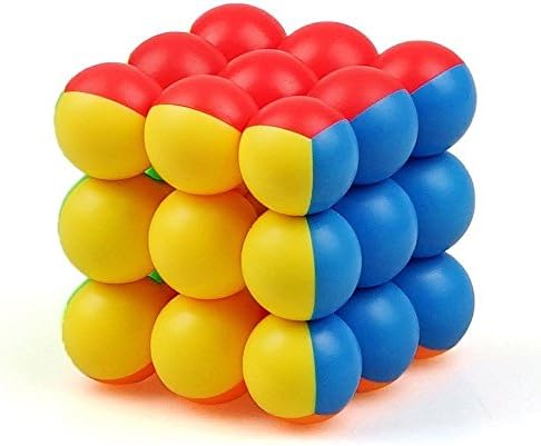 Rock Rara 3x3x3 Round Bead Ball Cube Bead Ball Stickerless Magic Cube Puzzle Magic Speed Cube Puzzle Colorful Cube Magic Educational Toys Special Toys For Children/Adults