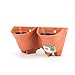 Worth Self Watering Vertical Wall Planter Flowerpot,Hanging Plant Pots W/ 2-Pockets and 3pc Filter Layer,Terracotta,Perfect for Indoor & Outdoor DecorxFF08;Buy 3 Sets GetxFF09;thumb 1