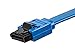 Monoprice 10 Pack 18in SATA 6Gbps Cable with Locking Latch (90 Degree to 180 Degree) - Blue