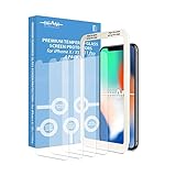 Beam Electronics Screen Protector for iPhone X,XS,11 Pro (4 Pack) Tempered Glass Screen Protector with Advanced Clarity [3D Touch] Works w/Most Cases 99% Touch Accurate-All Accessories Included