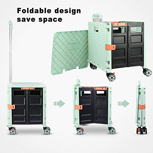 Foldable Utility Cart Folding Portable Rolling Crate Handcart Shopping