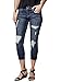 GUESS Women's Stellen Raw-Hem Denim Capris with Destroy