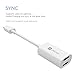 Ubittek Dual Lightning Charge & Audio Cable for iPhone 7, iPhone 7 Plus, ipad and Any Lightning Device That Runs iOS 10 or Later (White)
