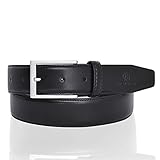 Dress Belts for Men Stitched Leather Uniform Belt 34